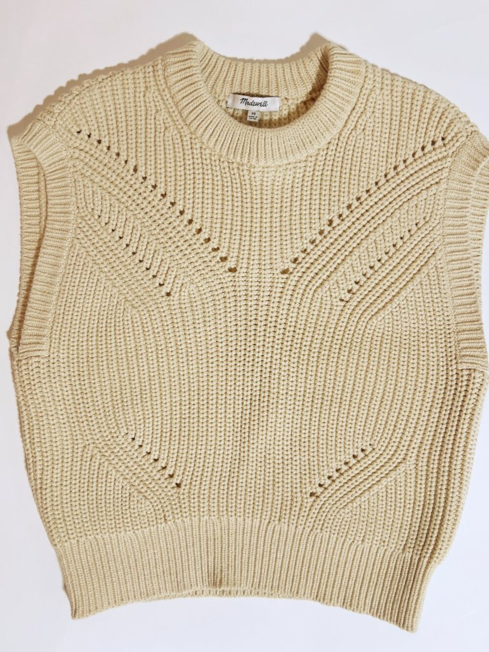 Madewell Mariella Pointelle Sweater Tee - Extra Small